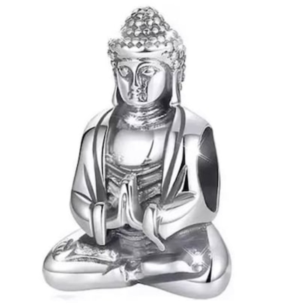 S925 Silver Buddha Charm, Meditation Charm, Fits Pandora Charm Bracelet